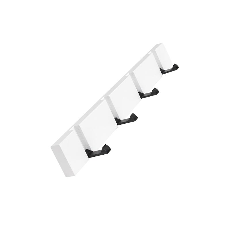 

No Drilling Wall Hook Bedroom Home Organizer Dormitory Easy Install Retractable Vintage Wooden Clothes Storage Rack Office