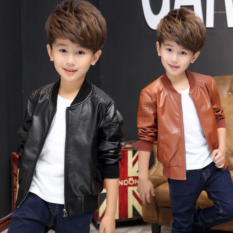 

2020 New Winter Leather Jacket for Baby Boy Clothing Kids Coat Black Brown Color Jacket Manteau Garcon Children Clothing Outwear1