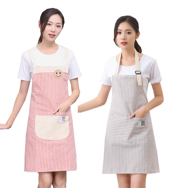 

Japanese housework apron sleeveless pure cloth cotton and linen ladies antifouling fashion autumn and summer breathable