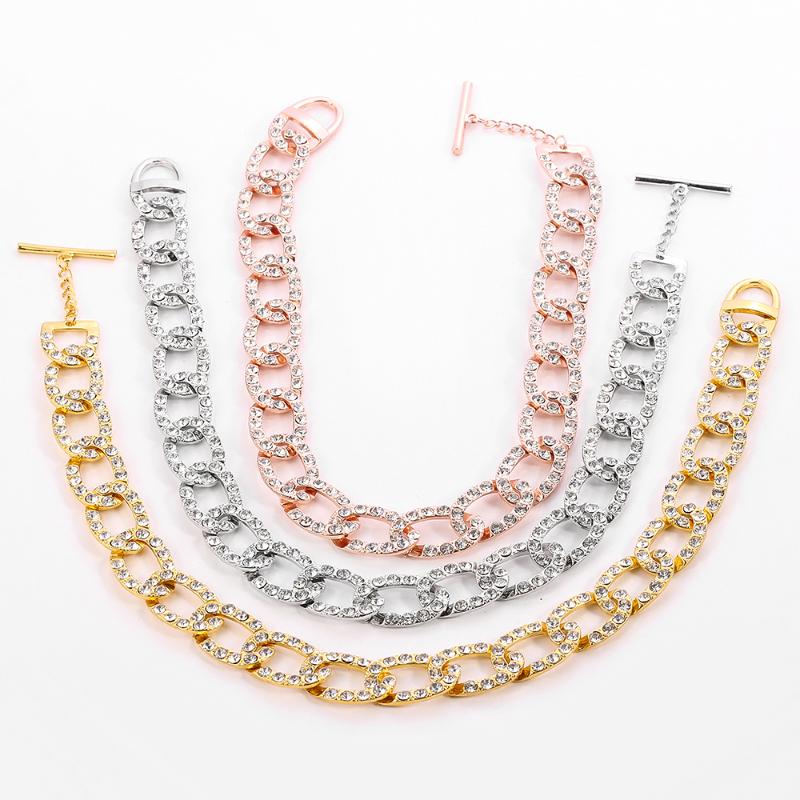 

Hip-hop Crystal Fashion Cuba Necklace Punk Rock Luxury Chokers Chain Brilliant Gift For Man Women Jewelry Party Pub Accessories