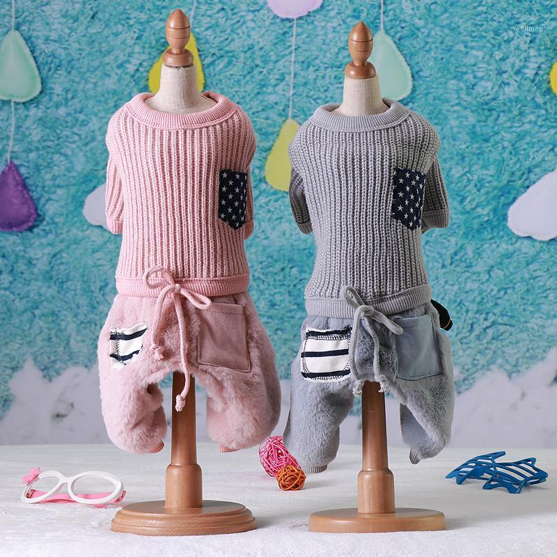 

2020 New Autumn Winter Pet Dog Clothes Casual Thicken Knit Keep Warm Dogs Clothes For Chihuahua Teddy1, Gray