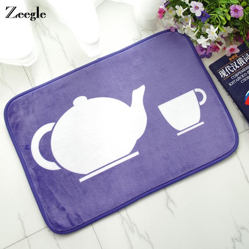 

Zeegle Flannel Bathroom Mats For Home Anti-slip Bedside Rug Foot Pads Kids Carpet For Bedroom Absorbent Kitchen Rug, Uk2