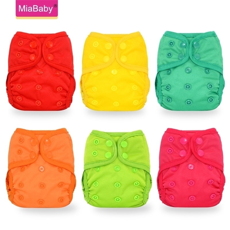 

Miababy(6pcs/lot) Newborn Baby Washable Cloth Diaper Cover Reusable Baby Nappy Cover Wrap Suits Birth to Potty Diaper Wholesale 201117, E-cloth diaper