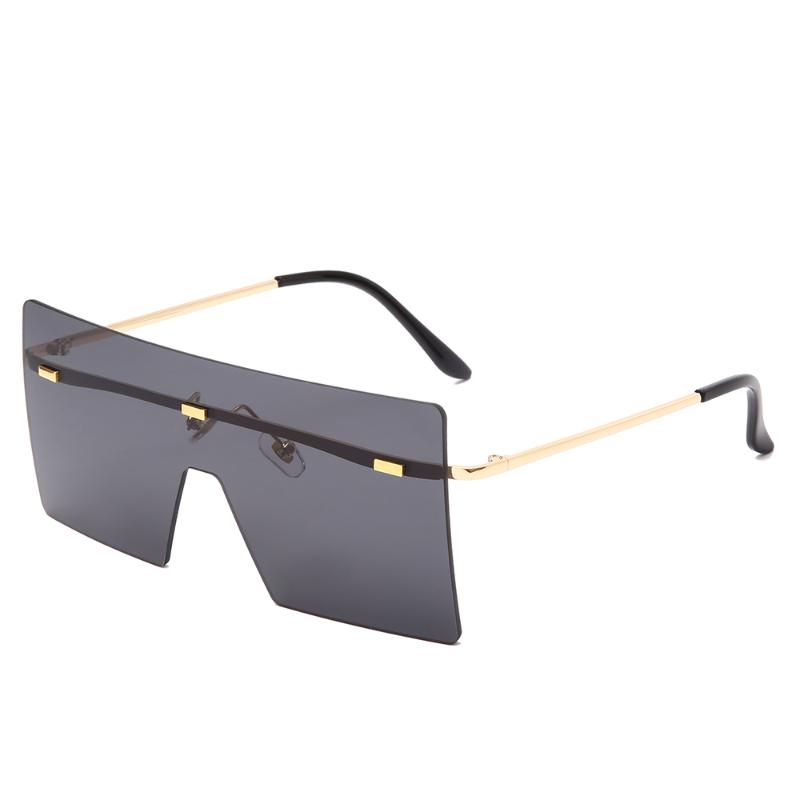 

Fashion Oversized Sunglasses Women Retro Vintage Metal Sun glasses Design Rimless Eyewear feminino