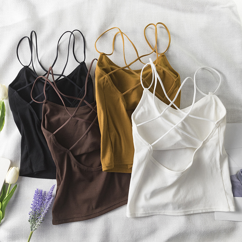 

New Sexy Women Cut Out Striped Bra Bustier Crop Top Bralette Strappy Cross Cropped Blusas Bandage Halter Black Tops Camis 200930, Green