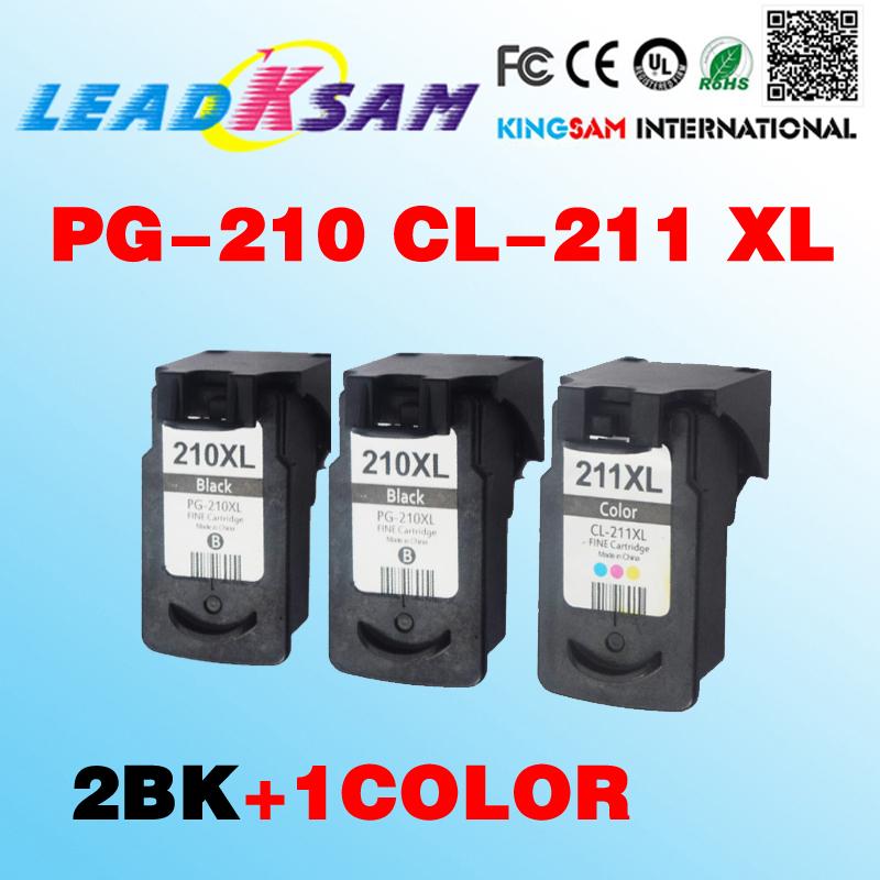 

3x compatible ink cartridges for PG210 CL211 PG-210 CL-211 PG210XL CL211XL PIXMA IP2700 MP240 MP270 MP480 MP490