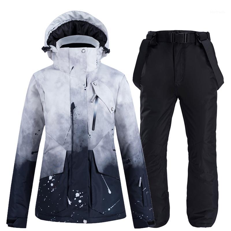 

Snowboarding Sets Skiing Jacket and Pant Snow suits women ski sets Warm Waterproof Windproof winter outdoor clouthes1, Sets 7
