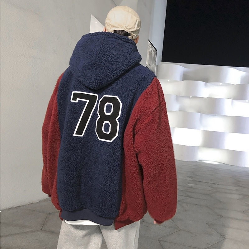 

Winter 2021 New Wool Splicing Quilted Cotton Wadding Jacket with Hood Best Chartered Clothes Free Black 97GA OVT6