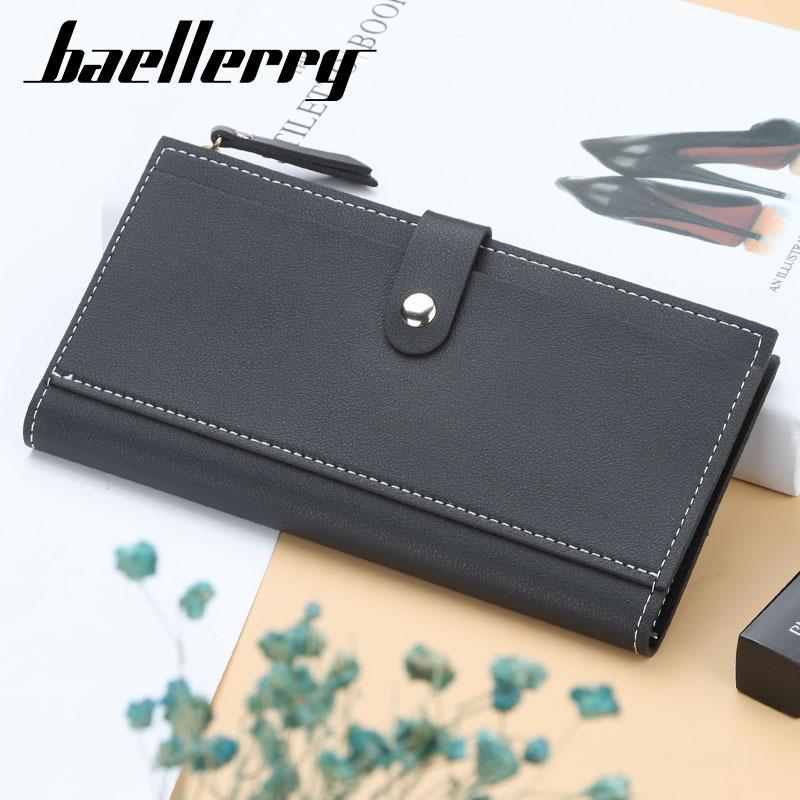 

Wholesale Baellerry Men Wallets Long Style Card Holder Male Purse Zipper Large Capacity Brand PU Leather Wallet 200PCS/lot1, Beige