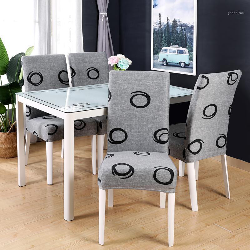 

1/2/4/6 Pcs Spandex Printed Chair Seat Cover Elastic Stretch Dining Chair Covers For Banquet Wedding Restaurant Hotel1