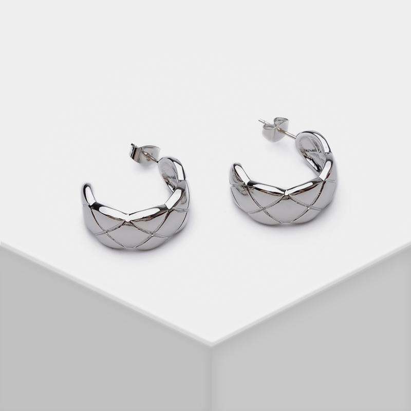 

Stud Amorita Boutique Fashionable And Handsome Plaid Ladies' Earrings