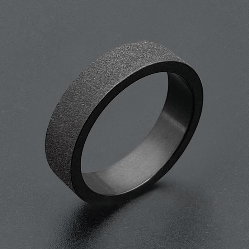 

Korean Styles 6mm Stainless Steel Couple Rings For Women Simple Black Matte Ring Men Ladies Wedding Jewelry Wholesale Bulk Items