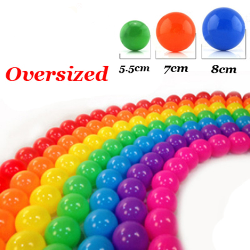 

US Stock 5.5cm 7cm 8cm Eco-Friendly Safe Ocean Ball Soft Plastic Funny Baby Kid Swim Pit Toy Water Pool Ocean Wave Ball Dia Home Party Toy