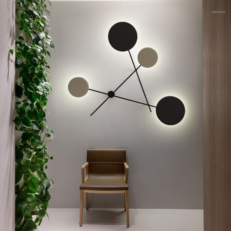 

Nordic wall light living room modern creative round warm bedroom wall lamp minimalist corridor lamp1