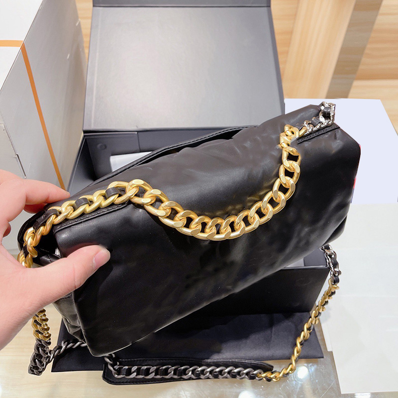 

2022 Ss Fashion Trends Jumbo 19 Classic Flap Bags France Lady Quilted Chain Totes Large Capacity Women Luxury Designer Outdoor Sacoche Street Purse Handbags 30C, Black