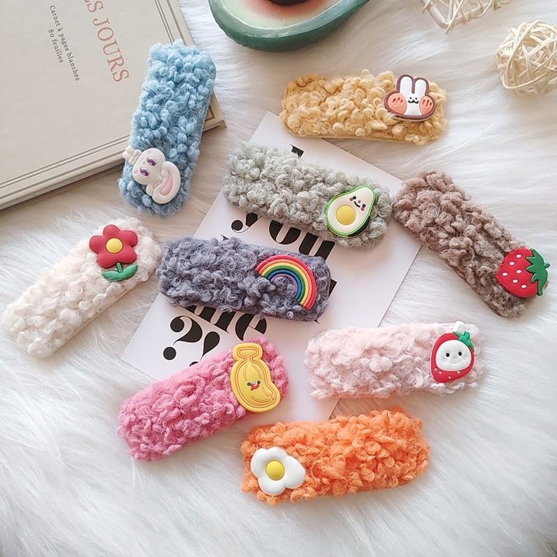 

Cute plush hairpin female bb clip with bangs clip fashion jewelry GD1235, 1#