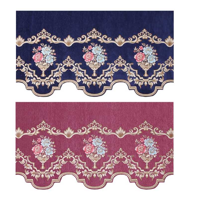 

European style Exquisite embroidery pelmet for living room bedroom,Decorative curtain cloth for Kitchen window curtain valance, Color 1