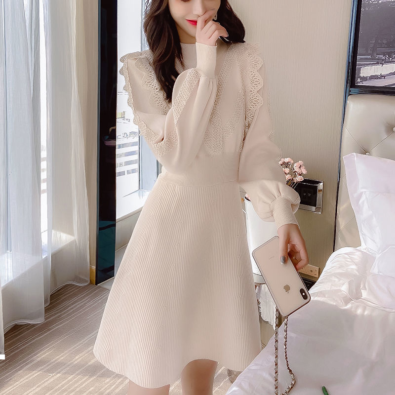 

New Autumn 2021 fashion dressed in elegant mesh, girly suede flashlight, pale neck, loose nightgown, y278 QUVW, Xingse