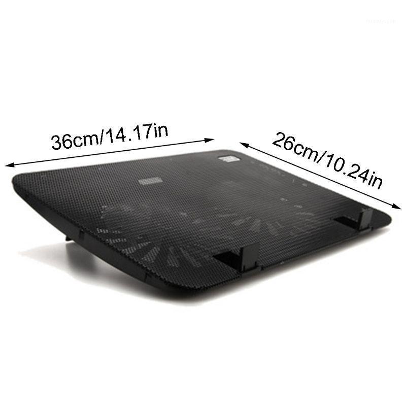 

Metal Panel Dual Fan Notebook Cooler Laptop Cooling Pad Slim Stand for 15.6\" PC X5QC1