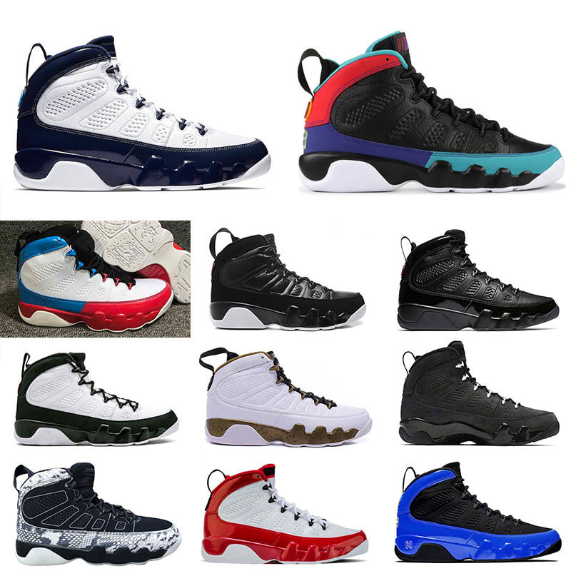 

9 9s Men Basketball Shoes IX Jumpman 23 Gym Red bred UNC Racer Blue OG Space Jam Trainers Sneakers, C13 bred