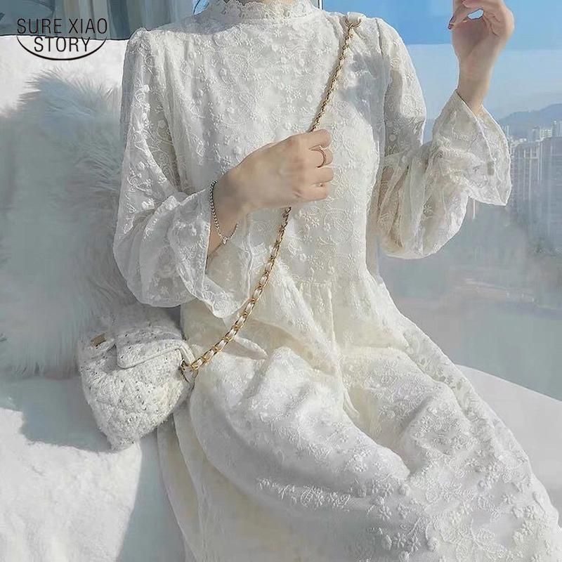 

Casual Dresses Fairy Sweet Salt Gentle Woman Dress Autumn 2022 Pure Color Ladies Long Light Luxury Nine-point Sleeve 15988, Black;gray