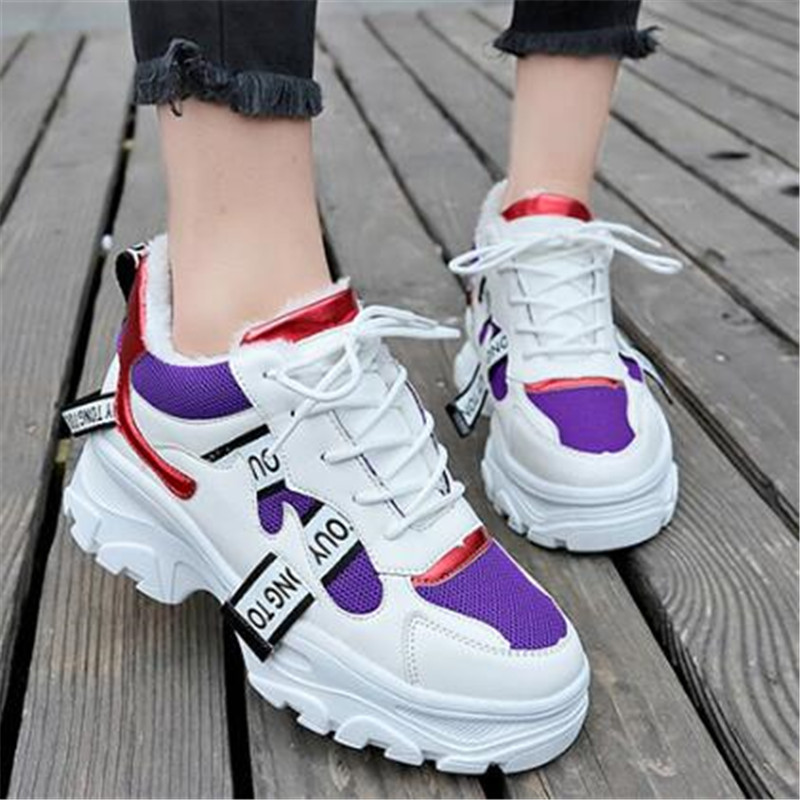 

Female 2021 New Mesh Comfortable Woman Winter Shoes Hot Ladies Forming White Femme 1D8Z