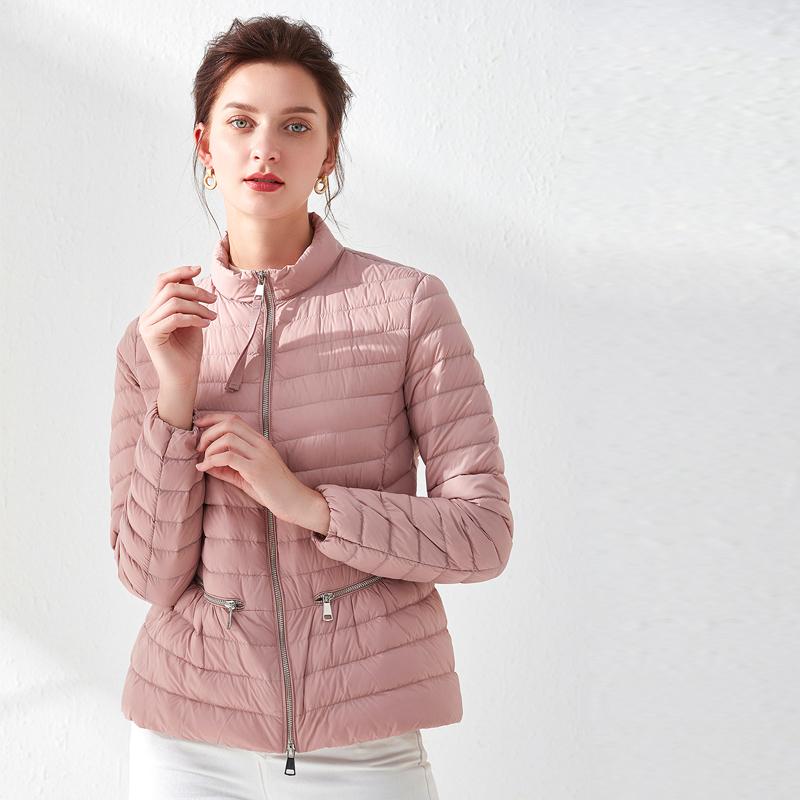 

New Ultra Light Down Jacket Fashion Slim Waist Coat Jackets Weightless Parkas Light Weight Waterproof, Black