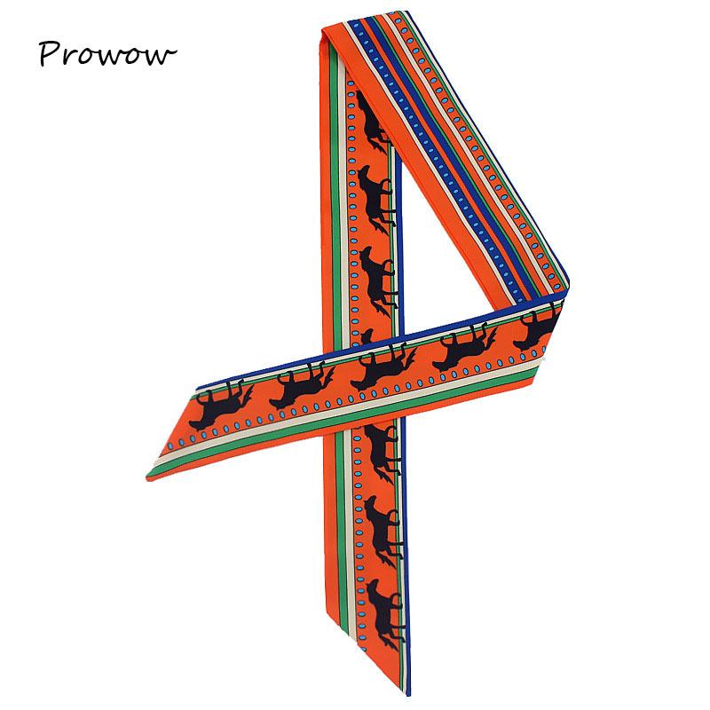 

Horse Pattern New Arrival Print Lady Silk Feeling Riband Scarves Bag Scarf Small Ribbon Hair Band Bandeaus Clothing Match SJ159