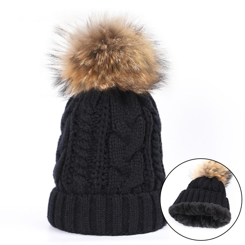 

Winter burst large Jersey ball cap children warmth plus velvet knitting cap velvet thickening