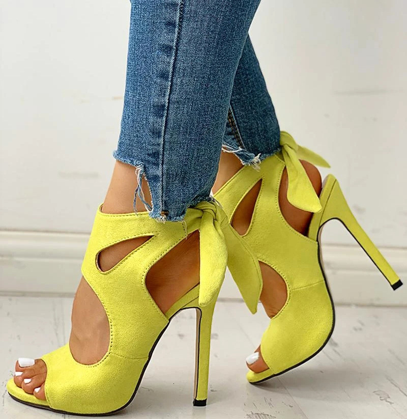

2021 Woman New High Heels Pumps Sandals Fashion Summer Sexy Ladies Increased Shoes 1evi, Yellow