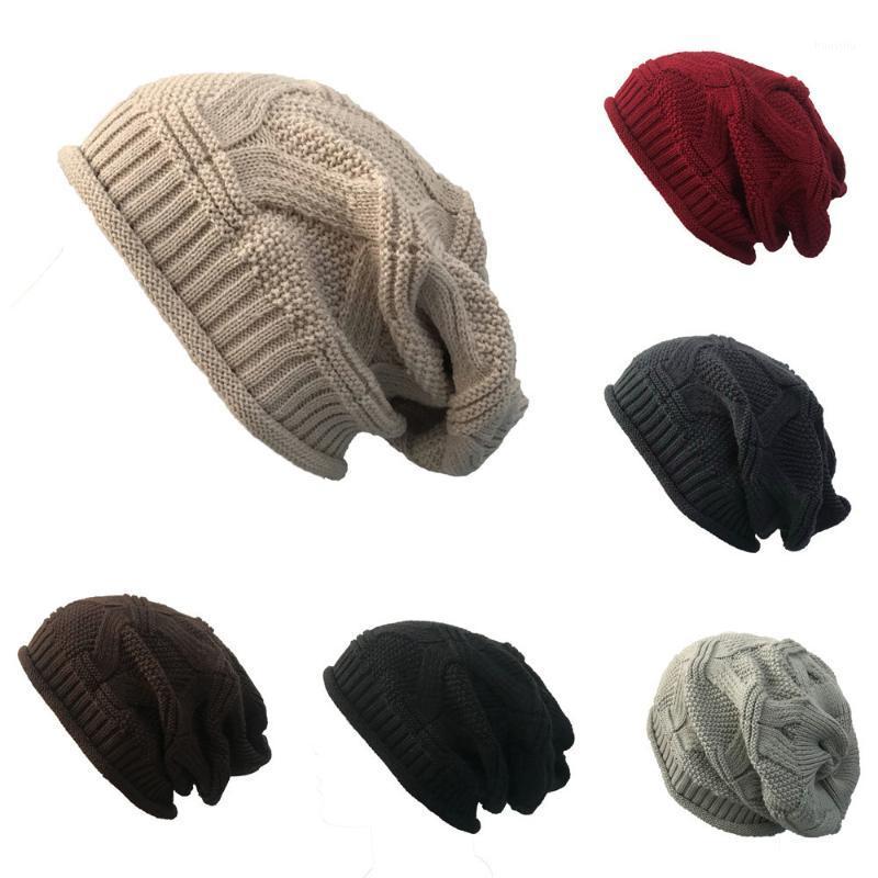 

Ladies casual wool jumper Casual Outdoor Knitted Hats Crochet Knit Hip-hop Cap Woolen Caps1