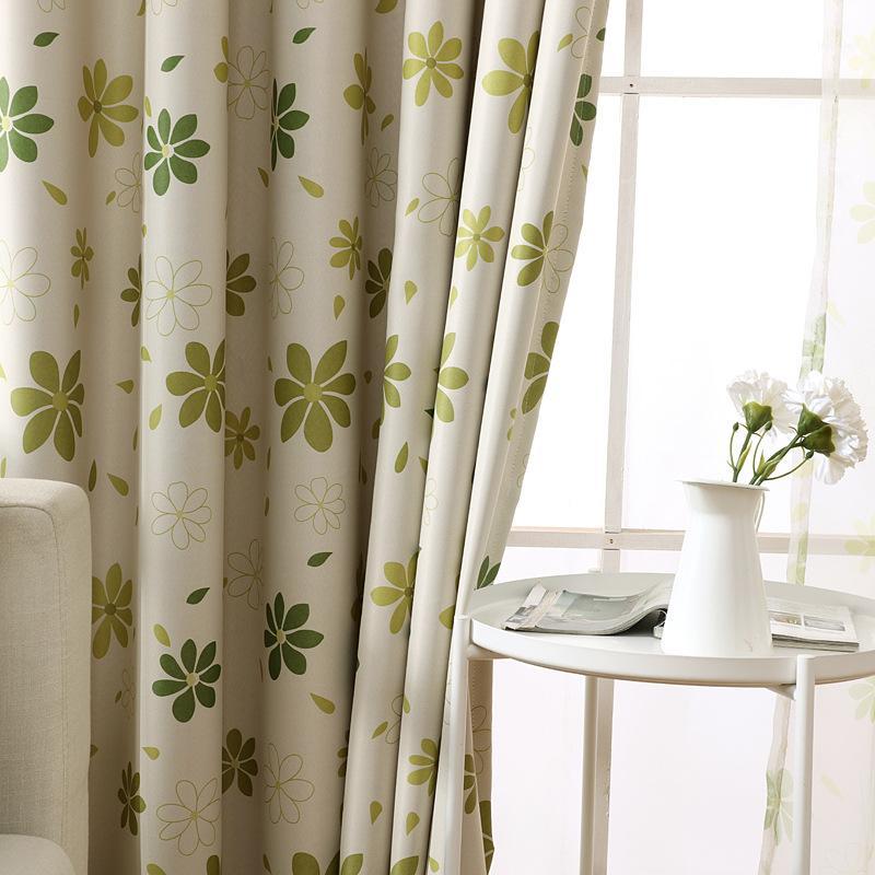 

Finished Curtain Fabric For Living Room And Bedroom Pastoral Blackout Curtains Window Curtain Ready-Made Curtains1, Pink tulle