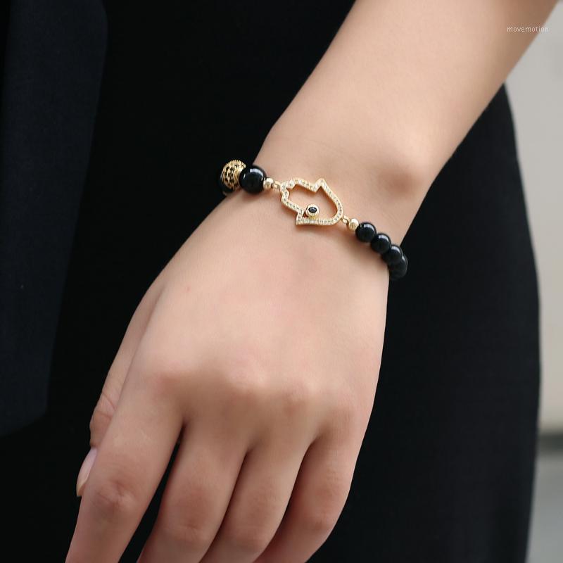 

Yal new hollow design studded black bracelet gemini beads bracelet jewelry couple charm1