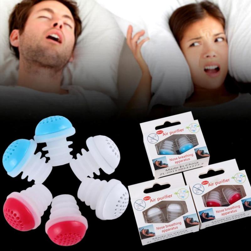 

1 pair Silicone anti snore stopper device Snore Free Stopper Nose Clip 2U1215