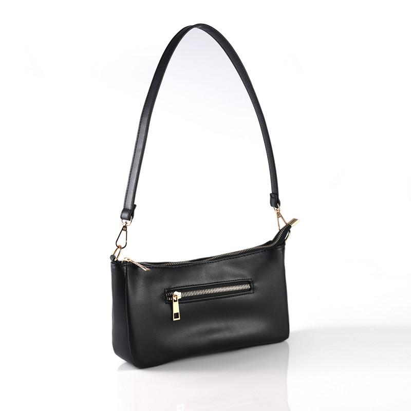 

Fashion handbags and wallets Pure color soft leather new fashion chain messenger bag shoulder bag 2021 new armpit shoulder, Black
