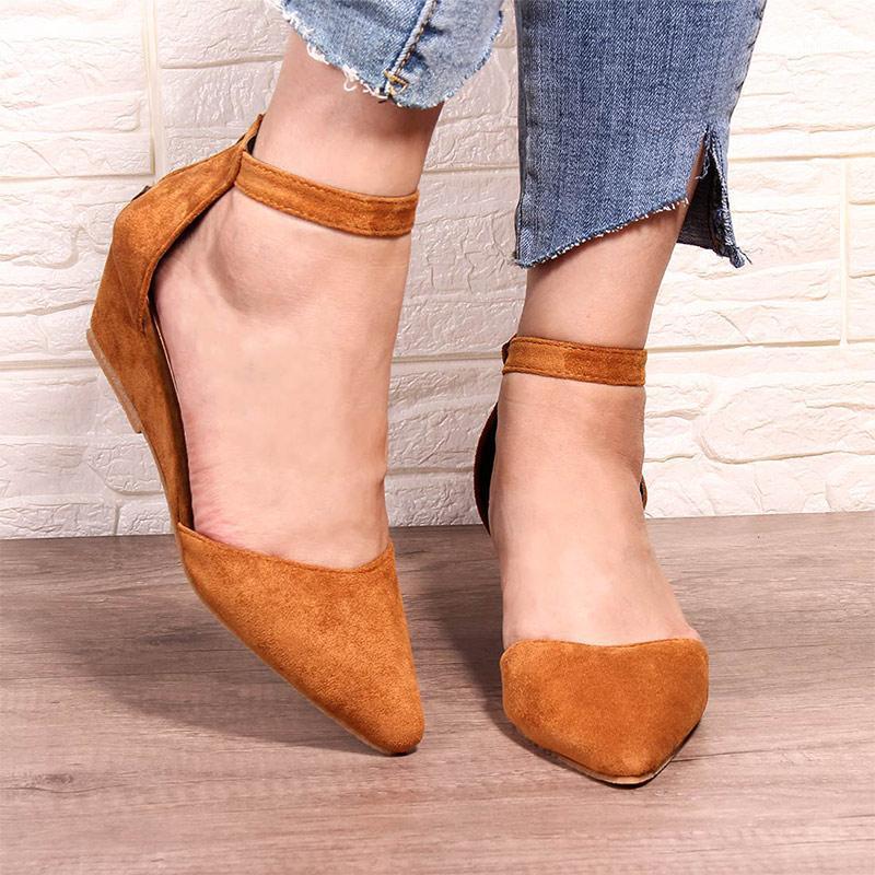 

Leopard Wedge Women Ankle Strap Pumps Zip Suede Pointed Toe Shallow Ladies Shoes Summer Plus Size Casual Fashion High Heel1, Gray