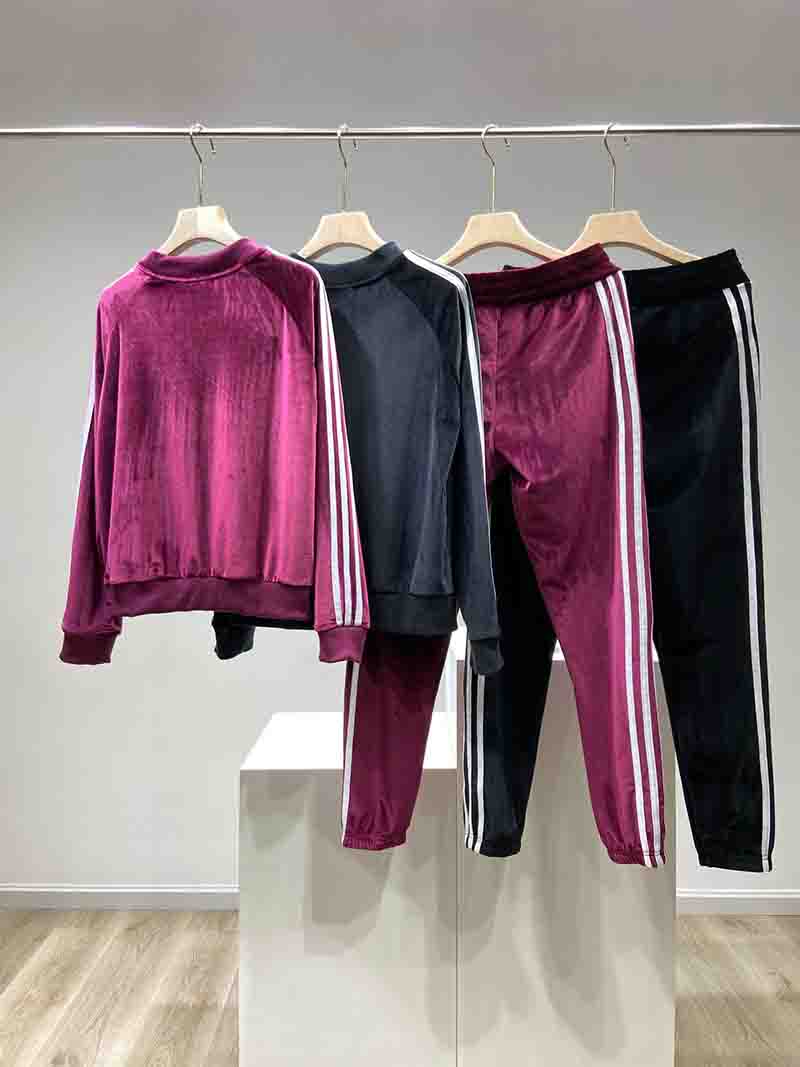 

woman tracksuit autumn winter fashion new womens two piece set casual women sports warm suit womens designer tracksuits 2 colors size -xl, Gray