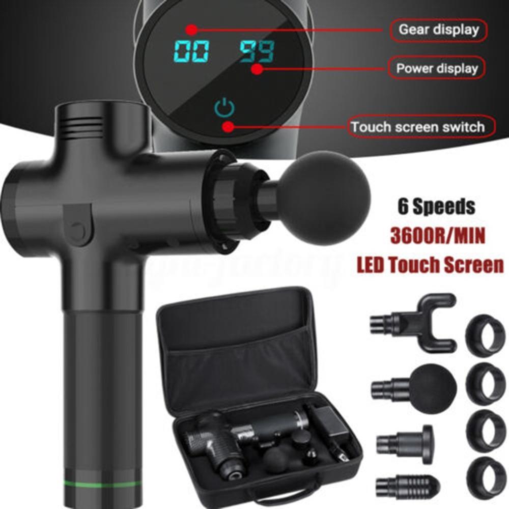 

Myofascial Physiotherapy Instrument Mute Touch Screen Fascia Gun Massage Gun Electric Warp Film Impact Relax Gun Deep Massager