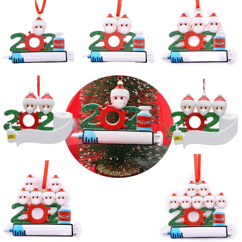 

Christmas Decorations Ornaments Personalized DIY Tree Quarantine Gift PVC Snowman Blessing Ornament Resin 2022