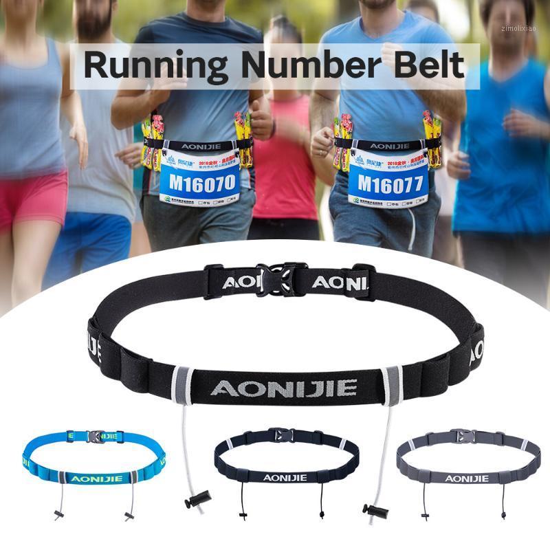 

Race Number Belt Outdoor Sports Waist Bag Gym Fitness Run Bag Cycling Waist Pack Pouch Number Holder Sticker Clip with Loop1, Black-1