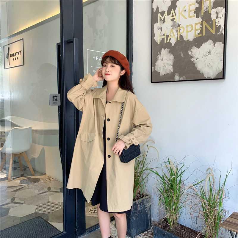 

2020 new autumn winter women fashion casual Long sleeve Coats1, Army green