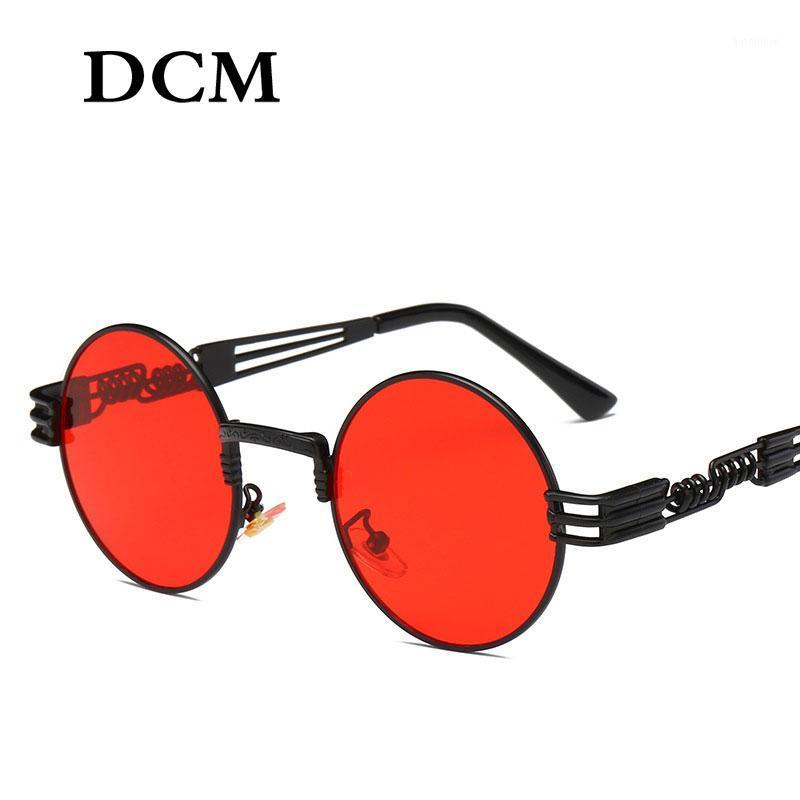 

DCM Steampunk Sunglasses Luxury Men Round Sun glass Coating Glasses Metal Vintage Retro Sun Glasses 17 colors1