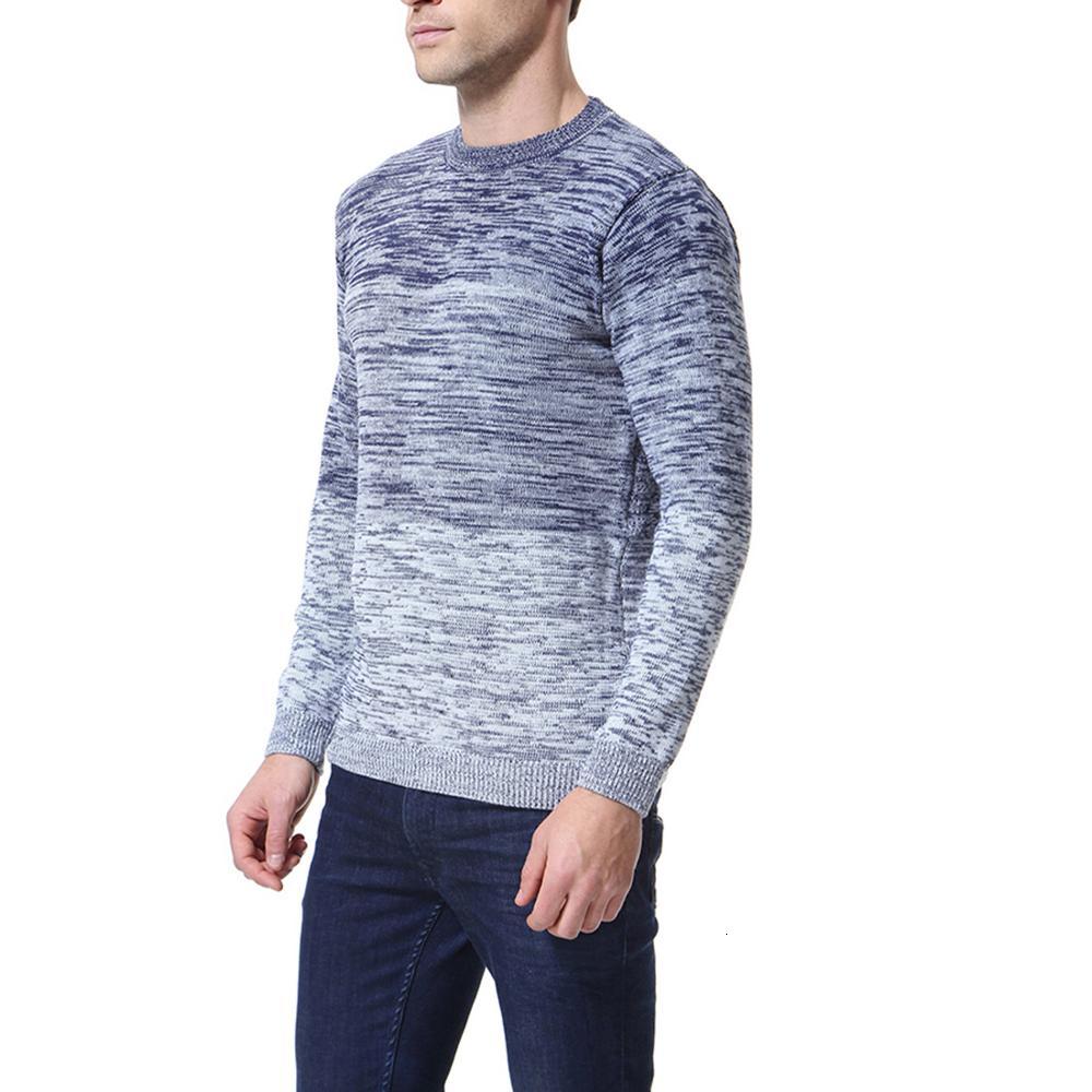 

2021 New Winter Sweater Men Solid Color Turtleneck Sweaters Ahyz, Blue