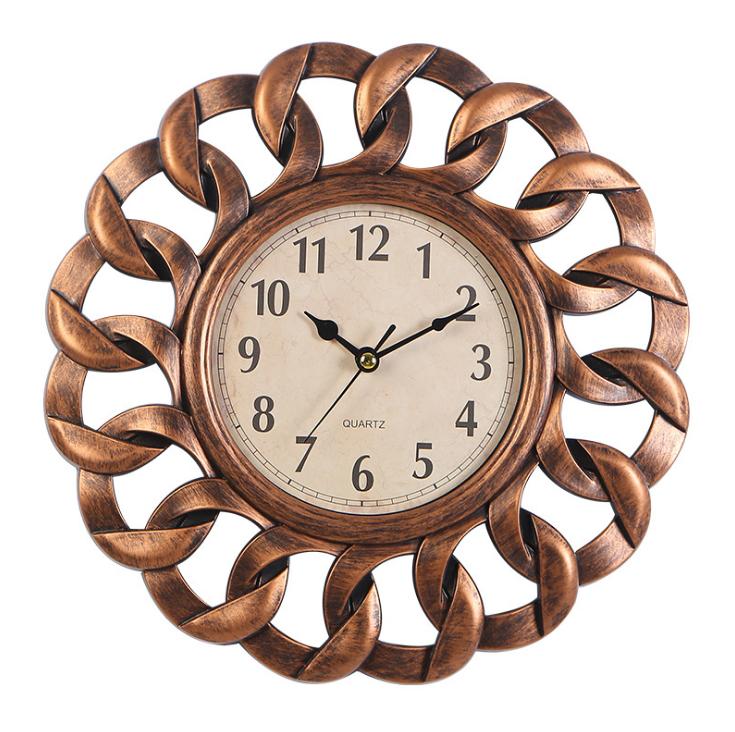 

Wall clock bedroom clock round 10 inch living room retro mute quartz fashion creative wall watch
