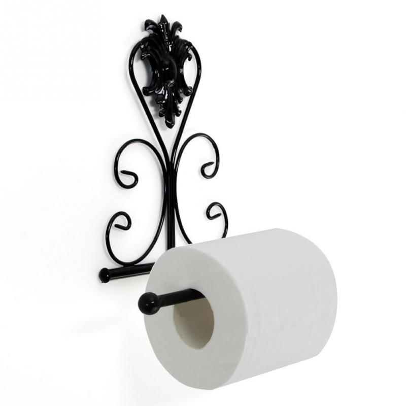 

Iron Toilet Paper Roll Holder Bathroom Wall Mount Rack toilet paper holder 1PCS Vintage Black White Bronze #05