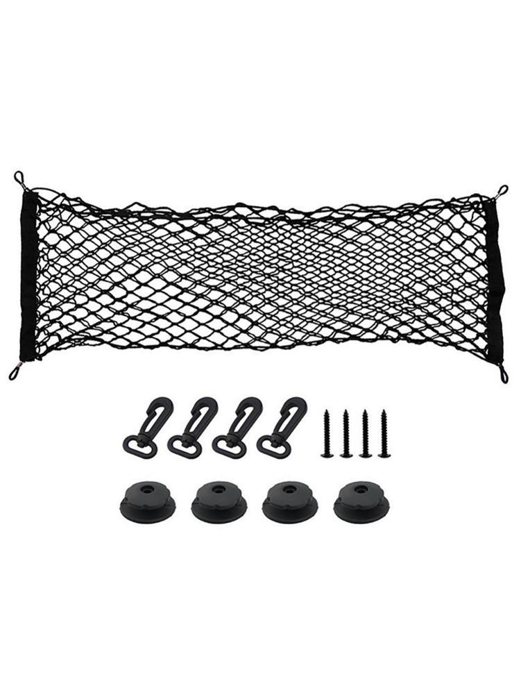 

Net Mesh With Hooks Screws Hook Adapters Black Hidden Cargo Luggage Storage Organizer Net For Kind of Cars Van Truck SUV