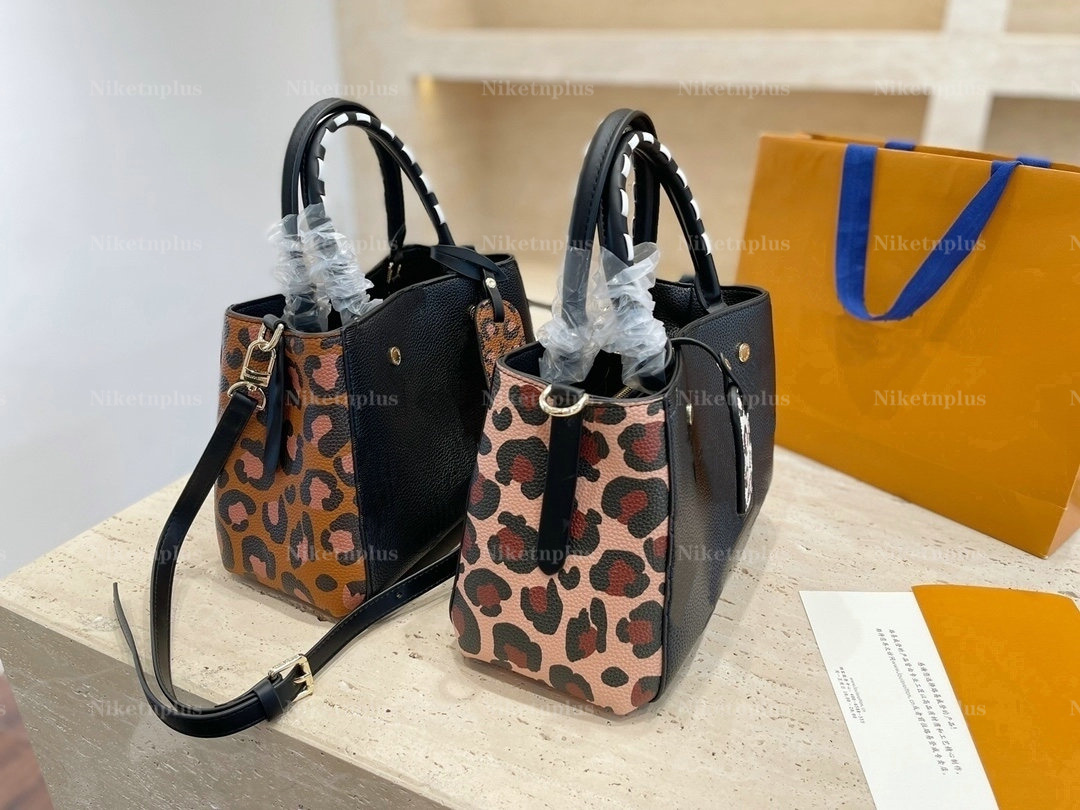 

Designer ONTHEGO Wild at Heart Leopard Print Crossbody Totes Bag Women Genuine leather luxury Handbag Purse Tote Shopping Bag Shoulder Clutch Bags