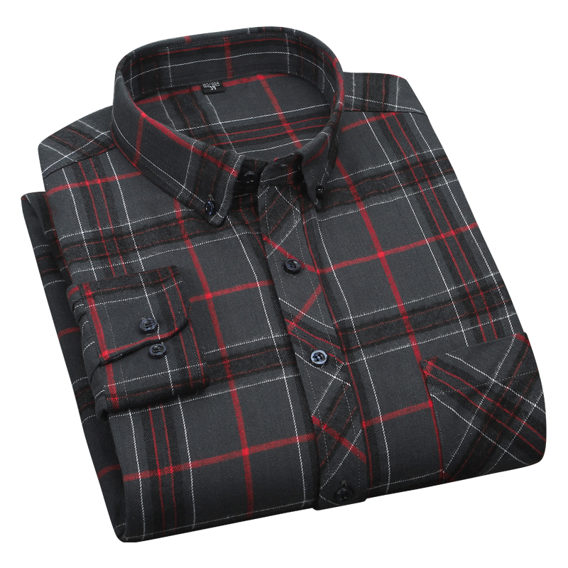 

2021 New Brand Cotton Classical Men's Casual Full Sleeve Plaid Shirt Fabric Soft Comfortable Regular Fit Male Shirts I29b, 4ldbl-9920