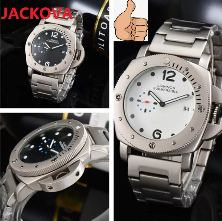 

Casual fashion men quartz wristwatch automatic date male lumious watches top brand two dial pam designer submersibles luxurious wristwatch Relogio Masculino, As pic