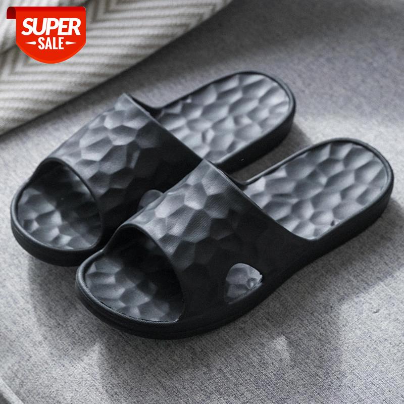 

Bathroom Slippers Water Cube Women's Slippers Antibacterial Ladies Summer 2020 Soft Home EVA Flat Shoes #BU3Z, Purple